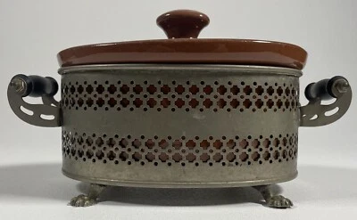 Vintage Berndes Cast Iron Cookware with Perforated Metal Holder - Made in German - Image 1 of 4