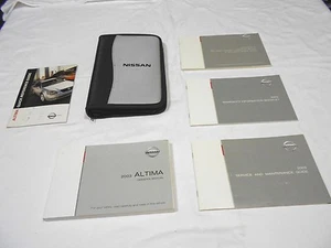 2003 NISSAN ALTIMA OWNER'S MANUAL 5/PC SET + GRAY & BLACK NISSAN ZIPPERED CASE  - Picture 1 of 6