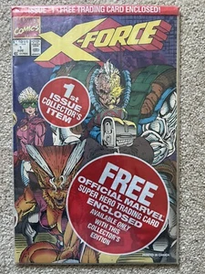 X-FORCE #1 Collector Issue SEALED w  CARD MARVEL COMICS 1991 Mint - Picture 1 of 1