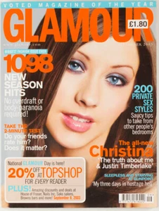 CHRISTINA AGUILERA BIGGEST FASION ISSUE SEPT 2003 BRITISH UK - Glamour magazine - Picture 1 of 1