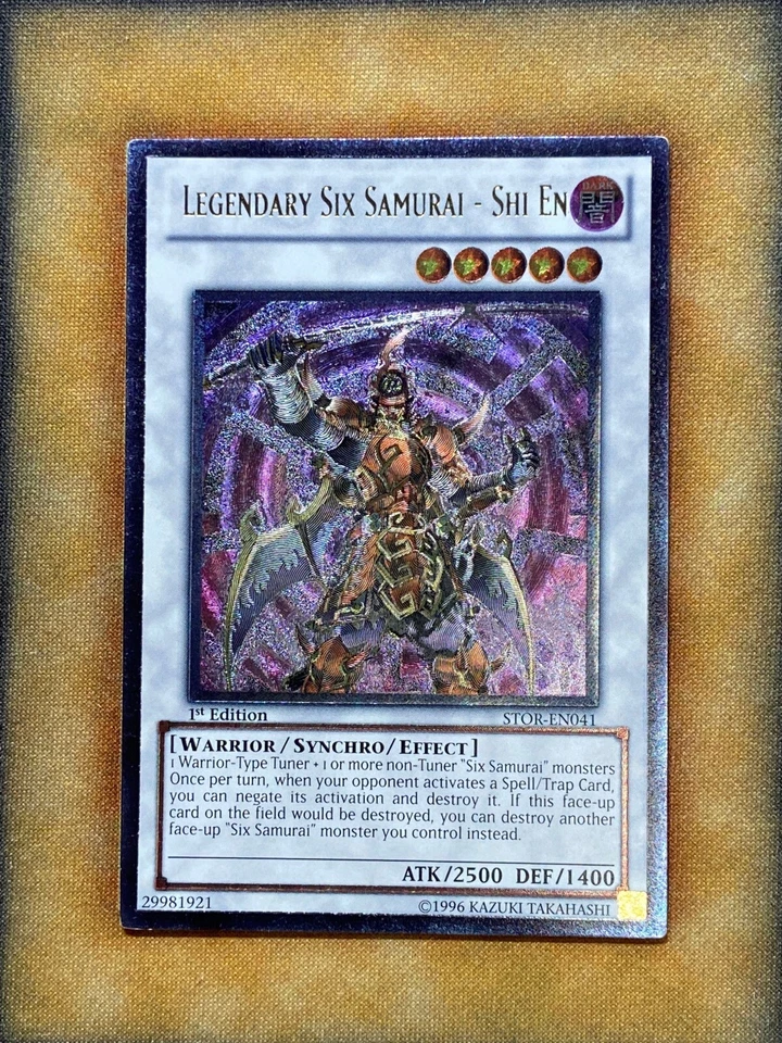 Yugioh Legendary Six Samurai - Shi En STOR-EN041 Ultimate Rare 1st Ed NM - Image 1 of 1