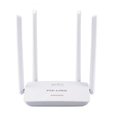 PIX-LINK 3-in-1 WiFi Router (Up to 300Mbps) | Router, Repeater, 5-Port Switch - Image 1 of 4
