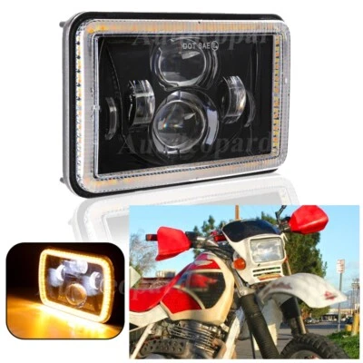 Светодиодная фара 4x6 дюймов для мотоцикла и дневные ходовые огни поворотник для Honda XR250 XR250L XR650L XR650R - Изображение 1 из 4