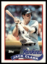 1989 TOPPS JACK CLARK NEW YORK YANKEES #410