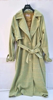 Free People One Of The Boys Coat Mac Trench Coat, Green Size Large. - Image 1 of 4