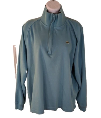 Pullover Lacoste, para mujer, cremallera 1/4, LS, azul, talla 6 Foto 1 de 3