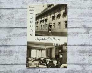 AK Ilfeld Südharz Gaststätte Krone Gastronomie Restaurant Postkarte Vintage alt - Picture 1 of 2
