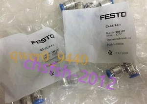 5PCS NEW Straight Thread Connector QS-G1/8-6-I 186107 #WD10- - Picture 1 of 1