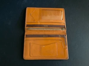 Vintage EQUESTRIAN Pigskin English Wallet w/British Pounds & Licence & Card Comp - Picture 1 of 8