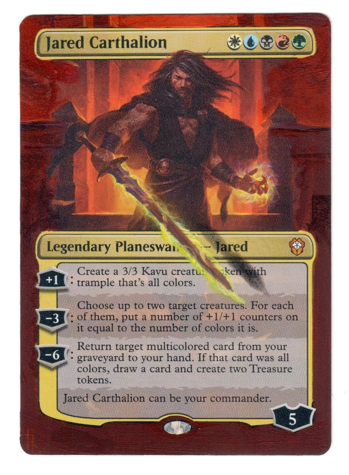 Jared Carthalion Altered Full Art MTG Legendary Planeswalker Commander WUBRG - Image 1 of 1