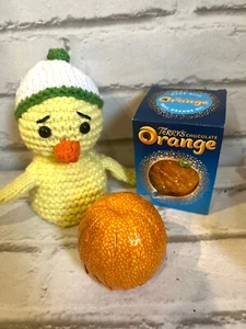 KNITTING PATTERN - Easter Orange Chocolate Cover- Baby Chick Terrys Orange Cover - Picture 1 of 3