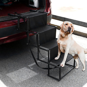 New ListingDog Ramp Car Stair for Small Medium Large Dogs Lightweight Foldable Pet Ladder S
