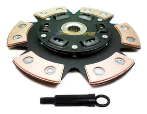 FX 6-PUCK STAGE 3 RACE CLUTCH DISC+FREE ALIGN TOOL 215mm fits HYUNDAI MITSUBISHI - Picture 1 of 3