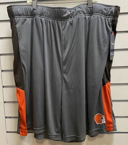 NWT Fanatics Mens Sz 4XL Cleveland Browns Basketball Shorts Grey Cover