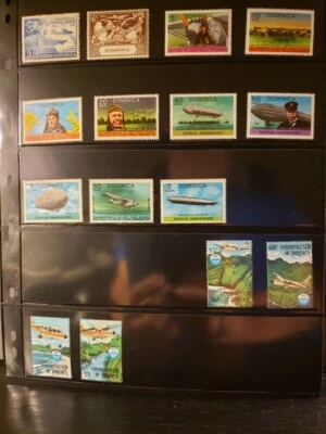 Dominica Aircraft & Aviation Stamps Lot of 34 - MNH - See Details for List - Image 1 of 4