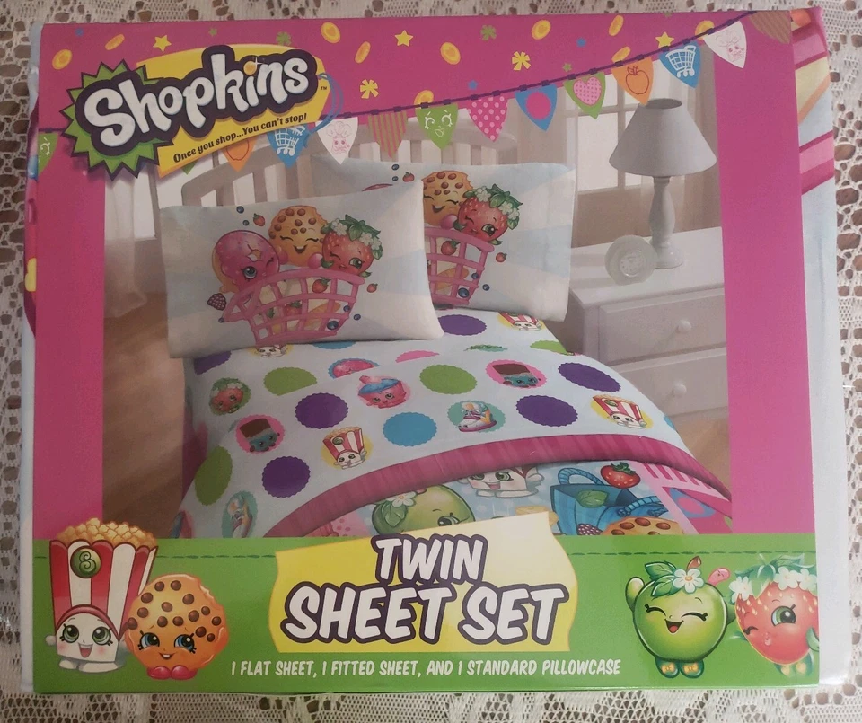 Juego de sábanas dobles Shopkins 3 piezas NUEVO Foto 1 de 4