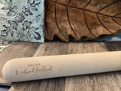 Französisches Nudelholz Tala für Richard Bertinet zweifarbiges Holz Naturholz 20" Exc - Bild 1 von 4