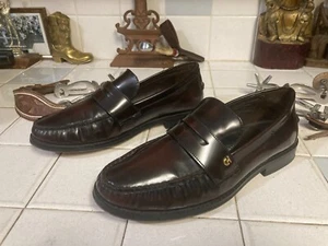 MOCASINES SIN CORDONES COLE HAAN VINTAGE DE CUERO BORGOÑA TALLA 8 B - Imagen 1 de 16