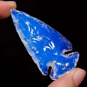 58.50 Cts Indian Opalite Loose Gemstone Fancy Cabochon Lab-Created 58X28X7 mm - Picture 1 of 6