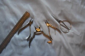 Vintage Heavy Duty Nail Clippers Pliers Shears Cutters Set of 4 - Picture 1 of 7
