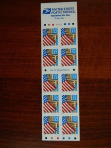 US SC# 2920D "Flag over Porch" 1996 32c booklet pane of 10 M/NH. V23222 - Picture 1 of 2