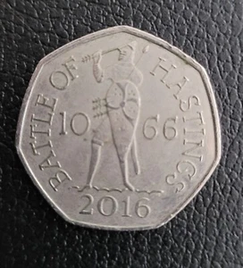 50p - Rare - Battle of Hastings 1066 - 2016 - Coin - Excellent Condition - Picture 1 of 3