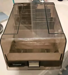Vintage Tandy Floppy Disk Storage Case Holder With Dividers for 5.25 Floppy Disc - Picture 1 of 2