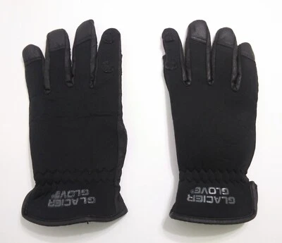 Glacier Gloves Size Medium Slit Finger Fishing Pro Angler Gloves Black Neoprene - Image 1 of 4
