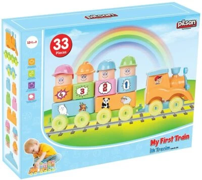 Pilsan My First Train Toy Set (33-Piece) Develop Kids Imagination 3+ Years New  - Image 1 of 4