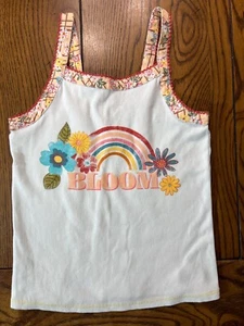 Matilda Jane Now -And-Then Summer Tank Top EUC Enchanted Garden Bloom Shirt Sz 8 - Picture 1 of 3