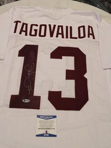 Tua Tagovailoa Autographed/Signed Jersey Beckett COA Alabama Crimson Tide - Picture 1 of 8