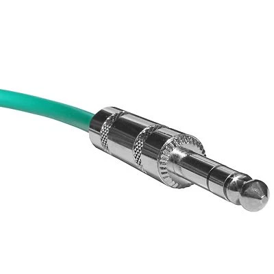Cable de conexión de audio TRS equilibrado enchufe macho estéreo 1/4 de 6,3 mm verde de 6 pies pies Foto 1 de 2