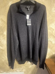 Jos. A. Bank  Men's Tailored Fit  Dark Blue XXL HALF ZIP PULLOVER SWEATER  NWT - Picture 1 of 6