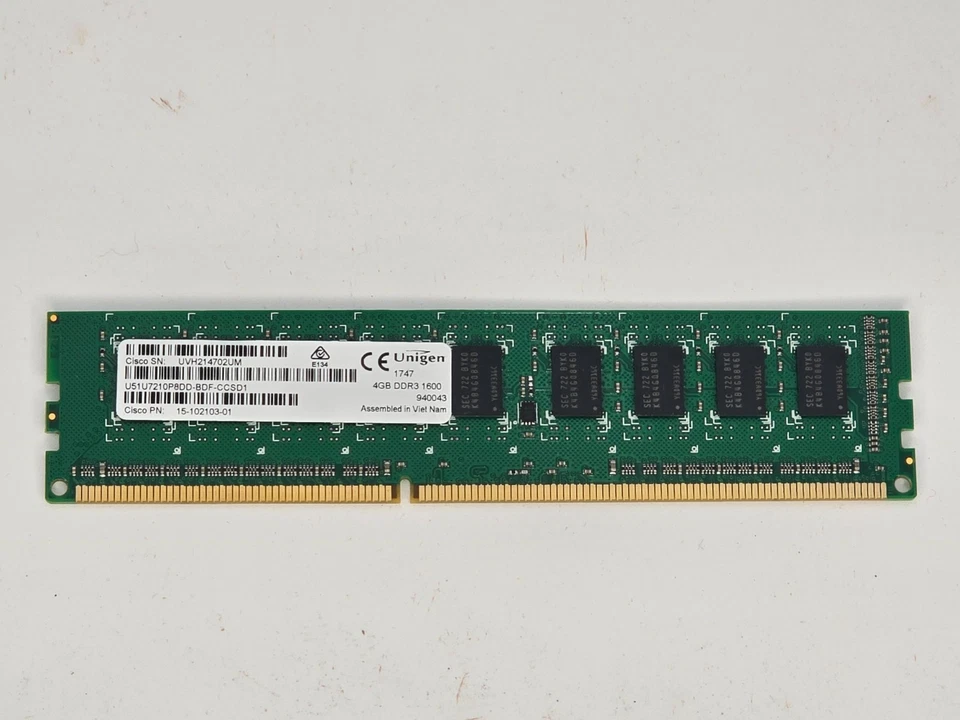 Cisco 4 GB DDR3 Server Memory Module 15‑102103‑01 UDIMM ECC 240‑Pin - Image 1 of 1