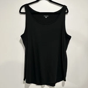 Eileen Fisher Women Black Sleeveless Tank Top 100% Organic Cotton Size XL / TG - Picture 1 of 7