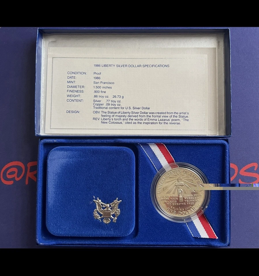 USA 1986 Liberty Silver Dollar Coin RARE - Image 1 of 1
