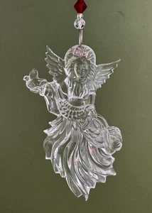 Waterford signiert 2014 Jahresengel Kristall Weihnachtsschmuck mit Etikett Haken 4 3/4" - Bild 1 von 10