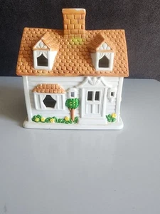 Partylite Cape Dorsch Teelichthaus Darling Little House gelb Blumen Vintage - Bild 1 von 7