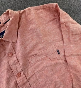 Jack O Neill Shirt Mens XLarge Light Clay Red Heathered Button Up Long Sleeve - Picture 1 of 12
