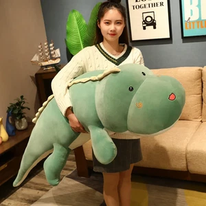 80 cm großer Dinosaurier Plüschtier langes Krokodil Kissen süß Cartoon Plüsch Puppe Geschenk - Bild 1 von 4