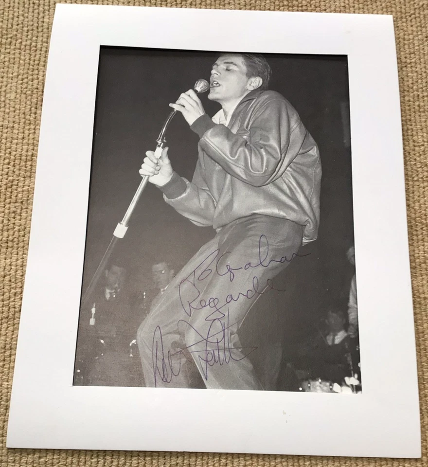 RARE ADAM FAITH SIGNED BOOK PHOTOGRAPH 8.75x7.25 INCHES WHAT DO YOU WANT - Image 1 of 1