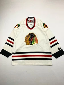 Vintage 90s Chicago Blackhawks NHL Nike Ice Hockey Jersey - Size M - Picture 1 of 11