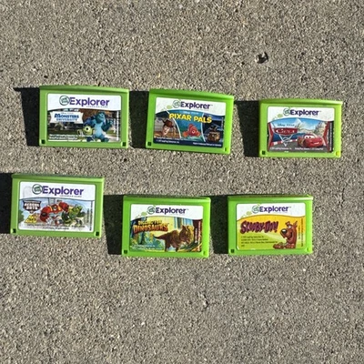 Leap Frog Explorer Cartridges Only Lot Of 6. 3 Disney 3 Others Scooby Doo Etc. - Image 1 of 4