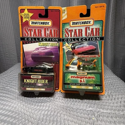 Matchbox Star Car Collection 2 pack Magnum PI Helicopter Knight Rider K.i.t.t - Image 1 of 4
