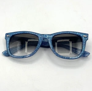 Occhiali da sole Glitz by Susan Lauter anni 80 blu glitter vintage NOS - Foto 1 di 6