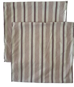 2 IKEA Alvine Raffla Pillow Shams Euro 25" Cotton Dobby Textured Stripes - Picture 1 of 6