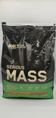 OPTIMUM NUTRITION SERIOUS MASS ~ 12lb High Protein Muscle Building Weight Gain - Image 1 of 4