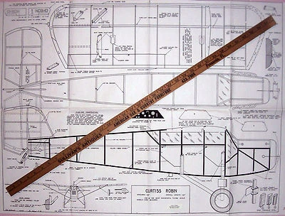 Comet CURTISS ROBIN PLAN + PATTERNS to Build a 48" Span FF or RC Model Airplane  - Image 1 of 4