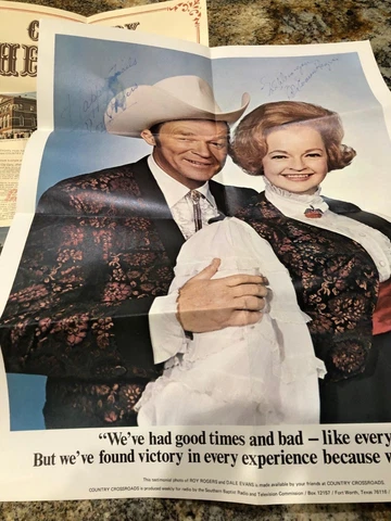 Roy Rogers & Dale Evans signed autograph Poster Cover