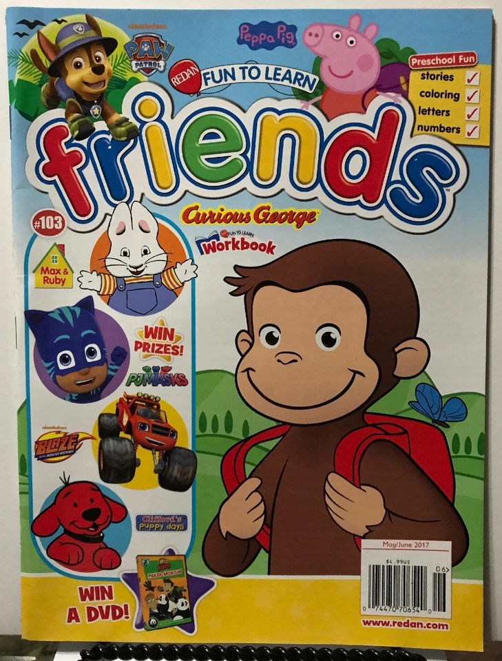 Fun To Learn Friends Curious George Wrkbk #103 May June 2017 FREE SHIPPING - Image 1 of 1
